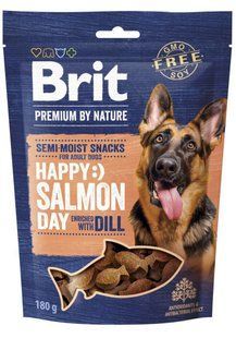 Brit Premium Semi-moist Snacks Salmon with Dill - полувлажное лакомство для собак (лосось и укроп) - 180 г Petmarket