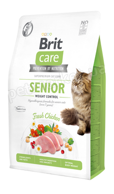 Brit Care Grain Free SENIOR Weight Control - корм для поддержания веса пожилых кошек - 7 кг Petmarket