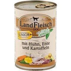 LandFleisch JUNIOR MIT HUHN, ENTE & KARTOFFELN - консерви для цуценят (курка/качка/картопля) - 800 г % Petmarket