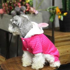 Dobaz RABBIT DOT теплий костюм - одяг для собак - Малиновий, L Petmarket