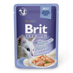 Brit Premium Salmon Fillets вологий корм для котів (філе лосося у желе) - 85 г х24 шт. Petmarket