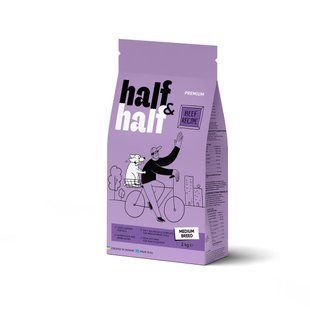 Half&Half Корм ​​сухой для взрослых собак средних пород с говядиной Petmarket