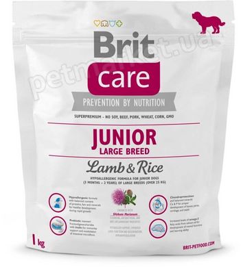 Brit Care JUNIOR Large BREED Lamb & Rice - корм для цуценят и молодих собак великих порід (ягня/рис) - 3 кг Petmarket