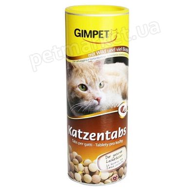 Gimpet KATZENTABS з біотином і маскарпоне - витамінізовані ласощі для котів - 400 г Petmarket