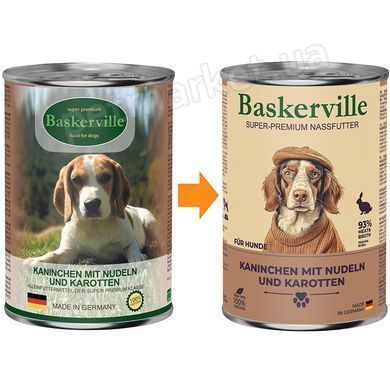 Baskerville КРОЛИК з вермішеллю і морквою - консерви для собак - 800 г % Petmarket
