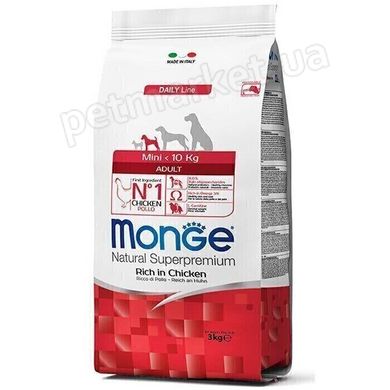 Monge MINI Adult - корм для собак дрібних порід (курка) - 15 кг % Petmarket