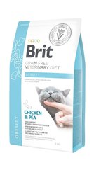 Brit VetDiet OBESITY - беззерновой корм для кошек при избыточном весе и ожирении (курица/горох), 400 г Petmarket