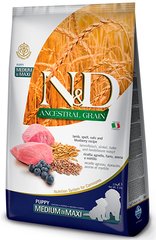 N&D Puppy Medium & Maxi Lamb & Blueberry низькозерновий корм для цуценят середніх/великих порід (ягня/чорниця) - 2,5 кг Petmarket
