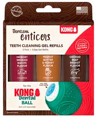 TropiClean Enticers - набір гелів з різними смаками для м'яча Kong Petmarket