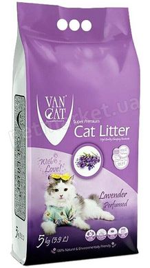 VanCat LAVENDER - наповнювач грудкуючий для котячого туалету (аромат лаванди), 10 кг Petmarket