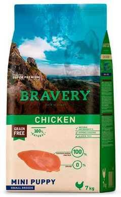 Bravery Chicken Mini Puppy сухий корм для цуценят дрібних порід (курка), 2 кг Petmarket