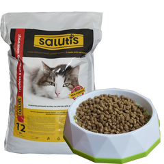 Salutis – полнорационный корм для взрослых кошек с курицей, 12 кг Petmarket