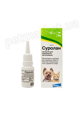 Суролан - комбінований протизапальний, протигрибковий та антибактериальний препарат Petmarket