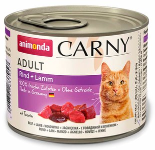 Animonda Carny Adult Beef & Lamb - консерви для котів (яловичина/ягня), 400 г Petmarket