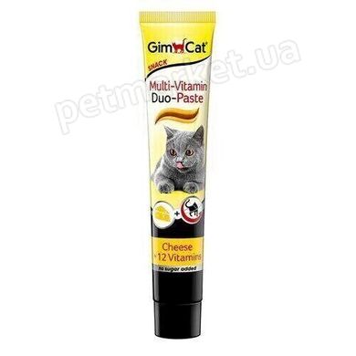 GimCat Duo-Paste Сыр + 12 витаминов - витаминизированная паста для кошек Petmarket