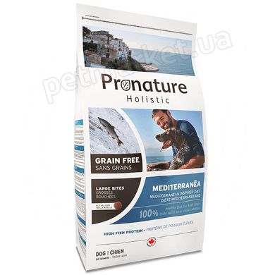 Pronature Holistic Mediterranea - беззерновой корм для собак средних и крупных пород (лосось/вяленые томаты) - 12 кг Petmarket