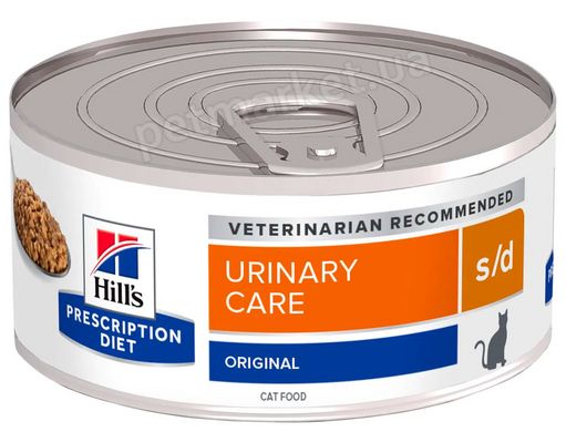 Hill's Prescription Diet S/D Urinary Care - лікувальний вологий корм для здоров'я сечовивідної системи та розчинення каменів у нирках котів Petmarket