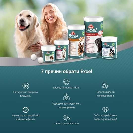 8in1 Excel MULTI VITAMIN Adult - вітаміни для собак (661821) для