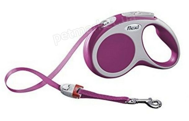 Flexi VARIO Tape - ремінний поводок-рулетка для собак - M, Рожевий % РОЗПРОДАЖ % Petmarket