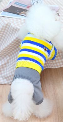 Dobaz Sailor теплый флисовый костюм для собак - L, Желтый/синий Petmarket