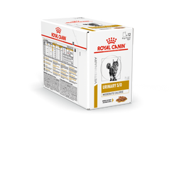Royal Canin URINARY S/O Moderate Calorie - вологий корм для котів із зайвою вагою при сечокам'яній хворобі (шматочки в соусі) - 85 г x 12 шт Petmarket