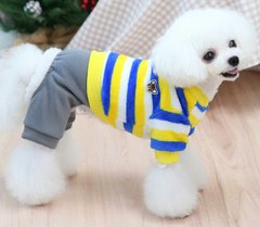 Dobaz Sailor теплый флисовый костюм для собак - L, Желтый/синий Petmarket