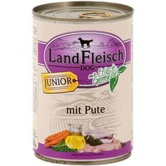 LandFleisch JUNIOR PUTE MIT FRISCHGEMUSE - консервы для щенков (индейка/овощи) - 800 г % Petmarket