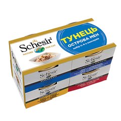 Schesir Острова Мэн Тунец - набор консервов для кошек - 4 шт х 85 г Petmarket