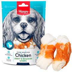 Wanpy Chicken Jerky & Rawhide Wraps - Кость с вяленой курицей - лакомство для собак Petmarket