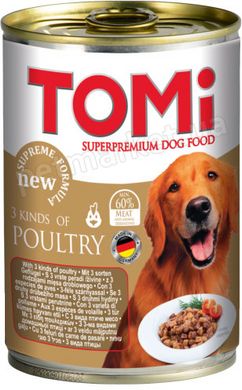 TOMi 3 Kinds of Poultry - 3 вида птицы - влажный корм для собак, 400 г Petmarket