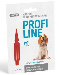 Provet Profiline - капли от блох и клещей для собак весом 4 - 10 кг Petmarket