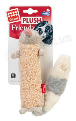 GiGwi Plush Friendz Енот - текстильная игрушка для собак, 17 см Petmarket