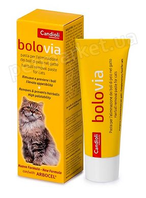 Candioli Bolo Via - паста для видалення грудок шерсті у котів - 25 г Petmarket