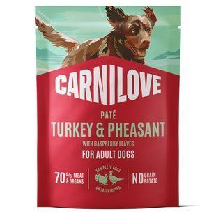 Carnilove Turkey & Pheasant with Raspberry Leaves - консерви для собак індичка і фазан з листям малини - 300 г Petmarket