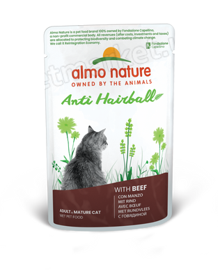 Almo Nature Holistic Anti Hairball Говядина влажный корм для котов выведение шерсти - 70 г Petmarket