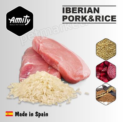 Amity IBERIAN PORK & RICE - корм для собак (иберийская свинина/рис) - 15 кг Petmarket