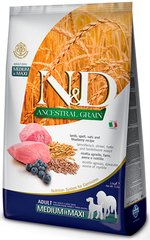 N&D Adult Medium & Maxi Lamb & Blueberry низькозерновий корм для собак середніх/великих порід (ягня/чорниця) - 12 кг Petmarket