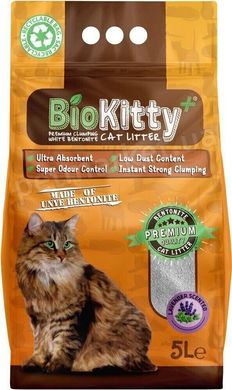 BioKitty LAVENDER Scented - комкуючий наповнювач для котячого туалету (аромат лаванди), 10 л % Petmarket