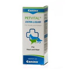 Canina Petvital DERM LIQUID - добавка при проблемній шкірі у собак та котів, 25 мл Petmarket