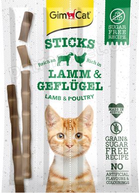 GimCat Ягня/Куриця - м'ясні палички-ласощі для котів - 4 шт. Petmarket