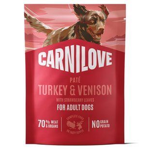 Carnilove Turkey & Venison with Stawberry Leaves - консерви для собак індичка та оленина з листям полуниці - 300 г Petmarket