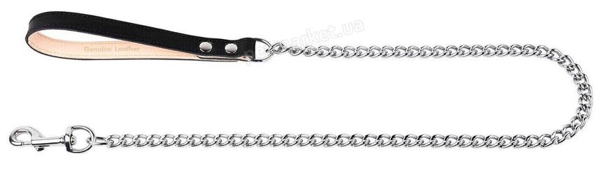 Collar ПОВОДОК-ЦЕПОЧКА с кожаной ручкой для собак - №3, 105 см / 3 мм РАСПРОДАЖА Petmarket