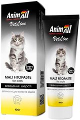 AnimAll Malt фитопаста для кошек выведение шерсти - 100 г Petmarket