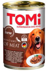 TOMi 5 Kinds of Meat - 5 видів м'яса - вологий корм для собак, 400 г Petmarket