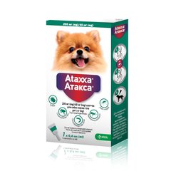 KRKA АТАКСА - капли для собак от блох и клещей весом до 4 кг - 1 пипетка Petmarket