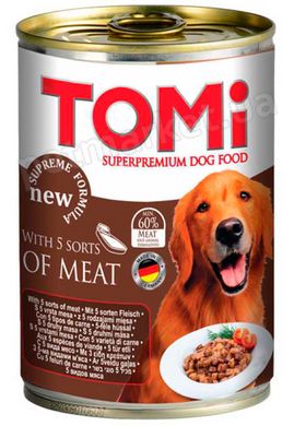 TOMi 5 Kinds of Meat - 5 видів м'яса - вологий корм для собак, 1,2 кг Petmarket