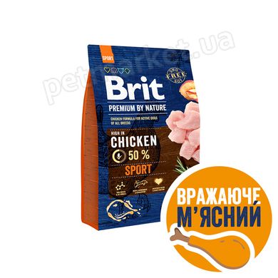 Brit Premium SPORT - корм для активных собак - 3 кг Petmarket