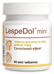 Dolfos LespeDol Mini добавка з сечогінною дією для собак малих порід та котів, 60 табл. Petmarket