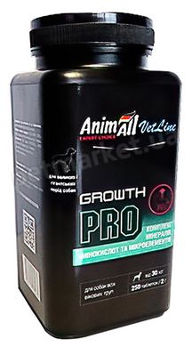 AnimAll Growth PRO вітамінно-мінеральний комплекс для великих собак і цуценят - 250 табл. Petmarket