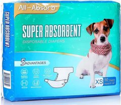 All Absorb SUPER ABSORBENT - подгузники для собак - XS Petmarket